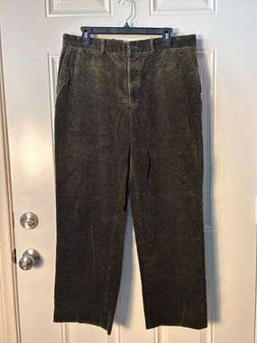 Polo by Ralph Lauren Men's Olive Green Corduroy Pants Straight Leg Classic
